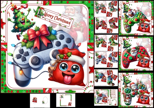7x7 The Christmas gamer choice of four mini kit