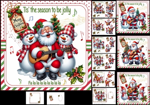 7x7 Singing Santa choice of four mini kit