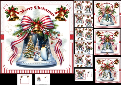 7x7 The Christmas bell choice of four mini kit