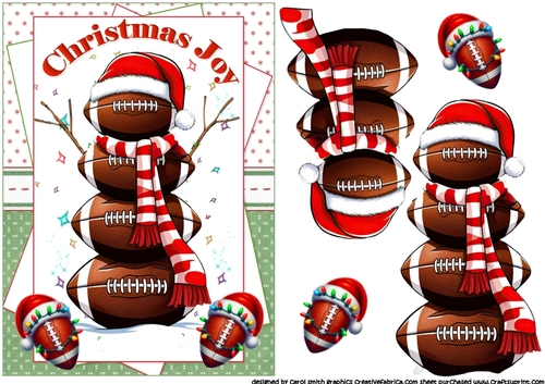 A5 Rugby/football Christmas joy