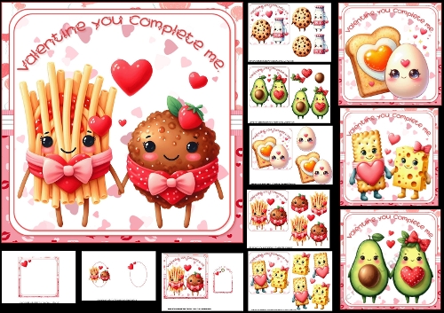 6x6 Valentine you complete me choice of four mini kit