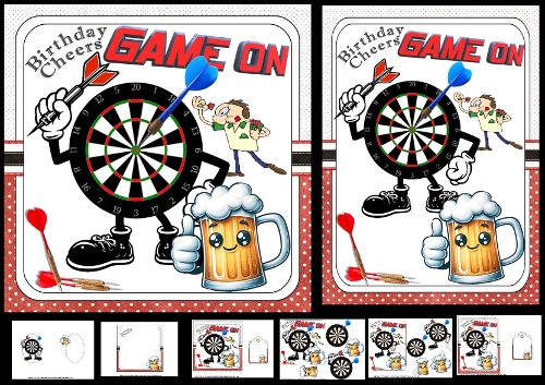 Darts and a pint choice of 7x7 & A5 mini kit