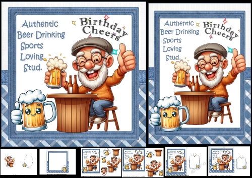 Beer drinking stud 7x7 & A5 mini kit