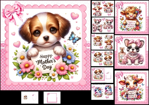 7x7 cute mothers day wishes choice of four mini kit