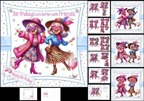 cup1373929_1209 - 7x7 Birthdays are better with friends choice of four mini kit