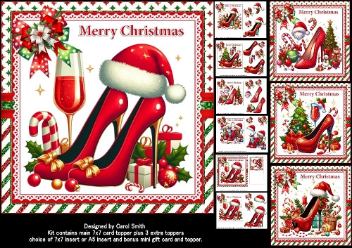 7x7 Fabulous Christmas wishes choice 0f four mini kit