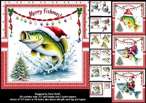 cup1385433_1209 - 7x7 Merry Fishmas choice of four mini kit