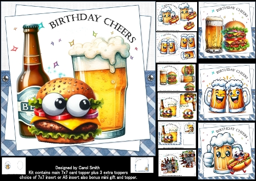 cup1388859_1209 - 7x7 Birthday beers and cheers choice of four mini kit