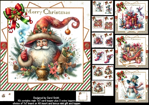7x7 Whimsical Christmas choice of four mini kit