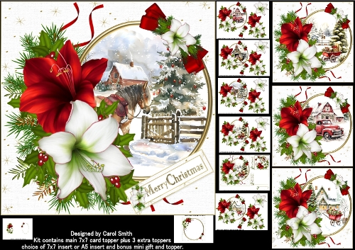 cup1394868_1209 - 7x7 Christmas on the farm choice of four mini kit