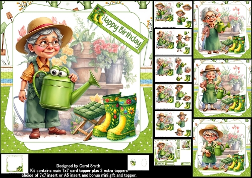 7x7 Grandma loves her garden choice of four mini kit