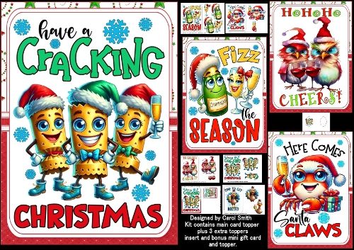 cup1395814_1209 - A5 Cracking Christmas wishes choice of four mini kit