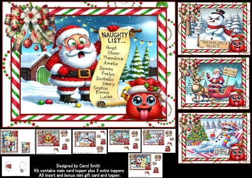 Christmas funnies choice of four A5 mini kit