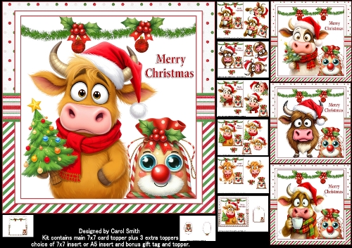 cup1411014_1209 - 7x7 Mooey Christmas wishes 2 choice of four mini kit