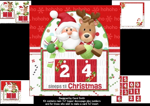 7x7 Countdown to Christmas calender