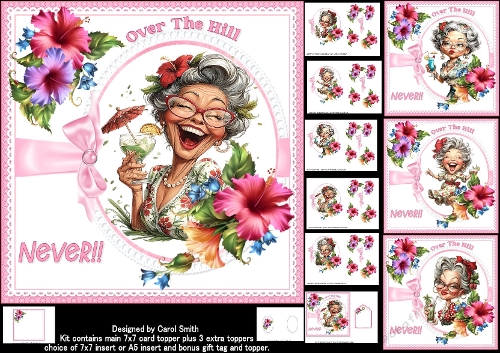 7x7 Fun birthday wishes choice of four mini kit