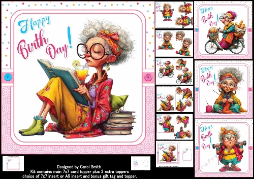 cup1414369_1209 - 7x7 Grandma and her favorite things to do choice of four mini kit
