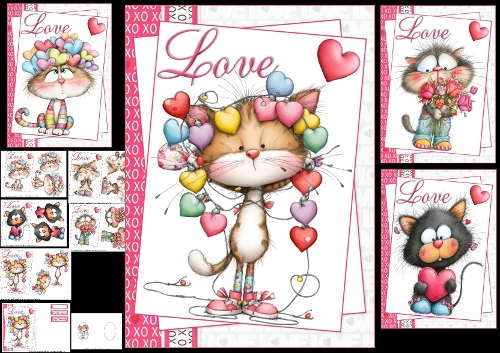cup1418060_1209 - A5 Quirky valentine 2 choice of four mini kit
