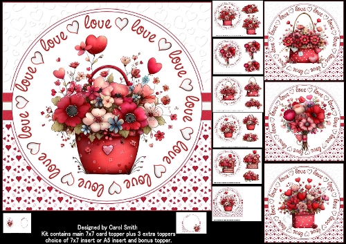cup1418438_1209 - 7x7 Flowers for my love choice of four mini kit