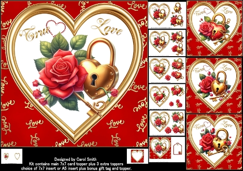 cup1418804_1209 - 7x7 You have the key to my heart choice of four mini kit