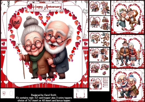 cup1419408_1209 - 7x7 Grandpa & Grandma Valentine or anniversary choice of four mini kit