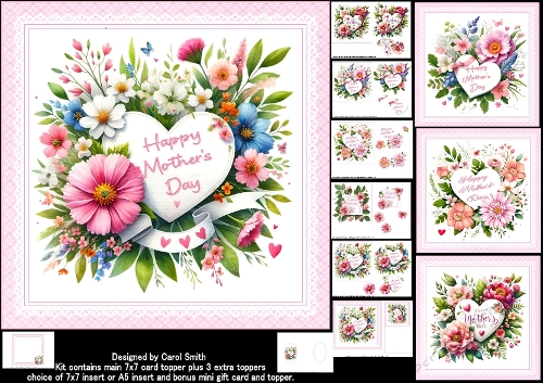 cup1423288_1209 - 7x7 Mothers day wishes choice of four mini kit