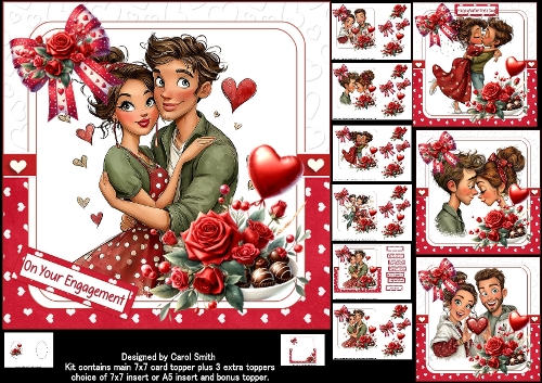 cup1427421_1209 - 7x7 Young love anniversary/engagement/valentine choice of four mini kit