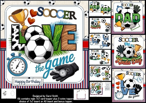 7x7 For the love of soccer choice of four mini kit