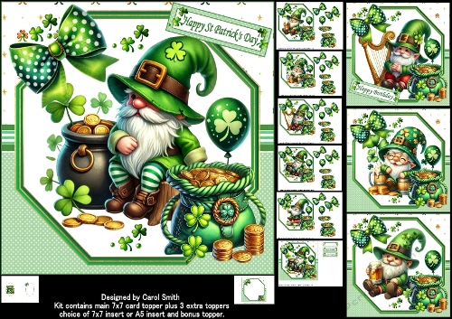 cup1428621_1209 - 7x7 Paddys day gnomes choice of four mini kit