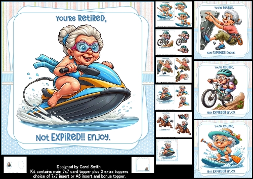 cup1428811_1209 - 7x7 Retirement fun choice of four mini kit