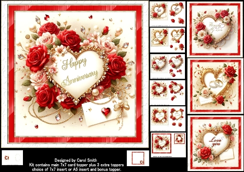 cup1429425_1209 - 7x7 Anniversary hearts choice of four mini kit