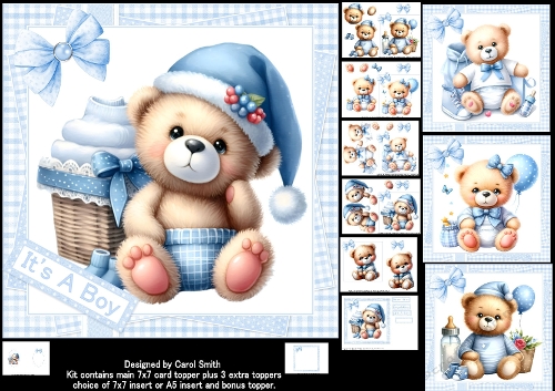 cup1430536_1209 - 7x7 New baby boy choice of four mini kit