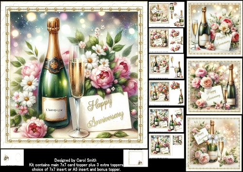 7x7 Anniversary champagne choice of four mini kit