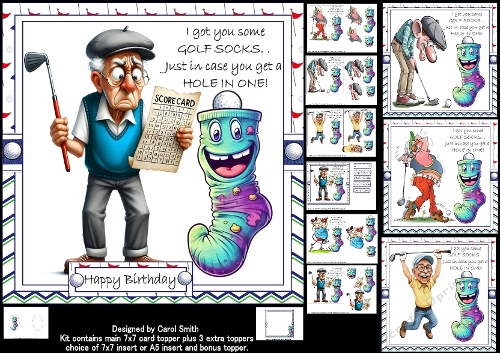 7x7 The golfers gift choice of four mini kit
