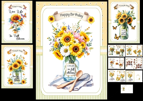 cup1437753_1209 - A5 Live life in full bloom choice of four mini kit