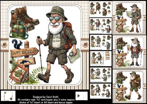7x7 Hiking dad/grandad choice of four mini kit