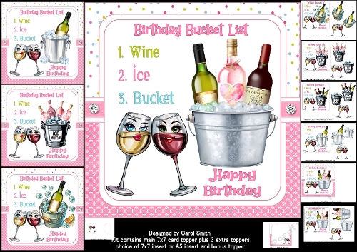 7x7 The birthday bucket list for the girls choice of four mini kit