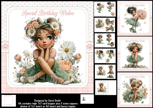 7x7 special wishes for the birthday girl choice of four mini kit