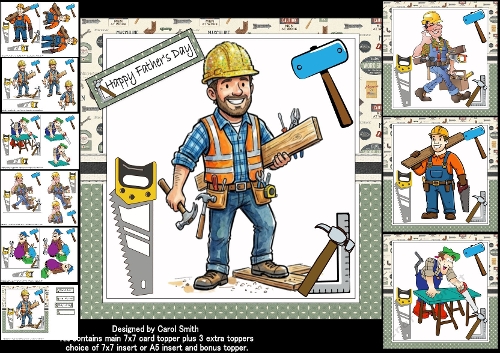 7x7 Dad is my name carpentry is my game choice of four mini kit