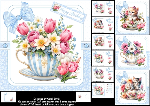 7x7 A cup full of love choice of four mini kit