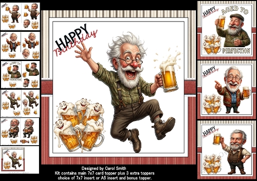7x7 Grandpa birthday beer choice of four mini kit