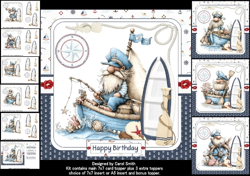 7x7 Lets go sailing choice of four mini kit
