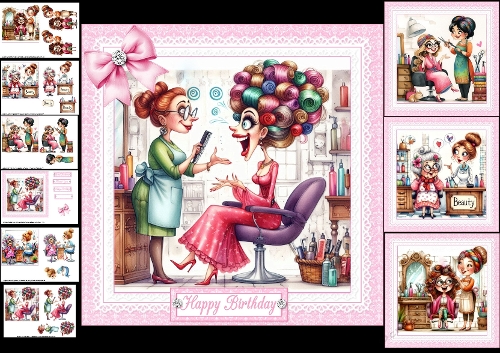 cup1448730_1209 - 7x7 What a fabulous hairdresser choice of four mini kit