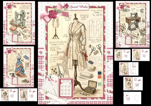 A5 sewing ephemera choice of four mini kit