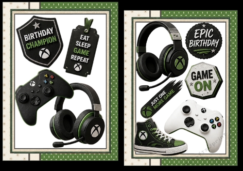 A5 Xbox birthday wishes choice of two mini kit