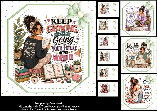 7x7 inspirational quotes for the young lady choice of four mini kit