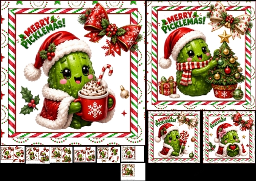 7x7 & 6x6 Pickleball Christmas choice of four mini kit