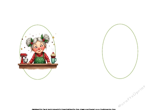 A5 Christmas fat pants insert