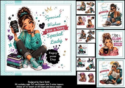 7x7 Special young lady wishes choice of four mini kit