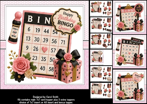 7x7 Bingo queen choice of four mini kit